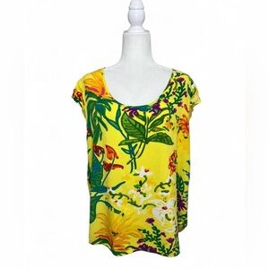 Jams World Vibrant Yellow Floral Tee